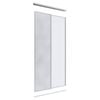 Lugna 2400 x 1200mm Clear Anodised 1 Mirror 1 Melamine Wardrobe Double Sliding Doors