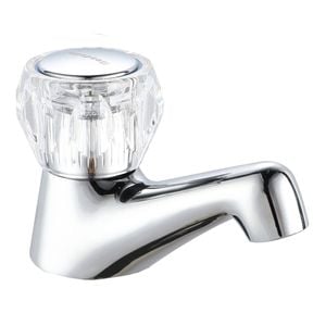 Mondella Cadenza Chrome & Clear 1/2 Turn Single Basin Tap WELS 4 Star 7.5L/min
