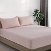 Cleverpolly Vintage Washed Microfibre Fitted Sheet Set With Matching Pillowcases (pink, Super King)