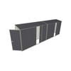 Build-a-Shed 0.8 x 6 x 2m Singled Hinged Door Skillion Shed with Dual Single Sliding Side Doors - Grey