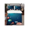 3D Planet Earth 64 Bed Pillowcases Quilt Queen Size