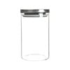 Argon Tableware Glass Storage Jar with Metal Lid - Silicone Seal - 1 Litre