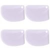 4PK Bakemaster 12cm Dough Scraper w/ Hanging Loop - White