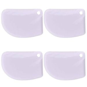 4PK Bakemaster 12cm Dough Scraper w/ Hanging Loop - White