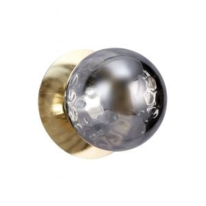 Lexi Lighting Odessa Molten Ripple Glass Led Wall Light With Gold Base - White/large
