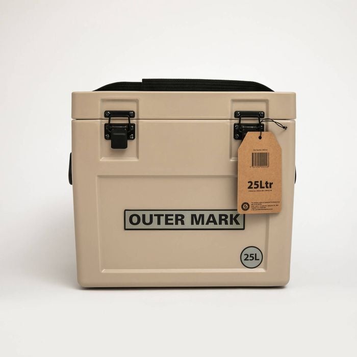 Outermark 25L Beige Prem Moulded Cooler Ice Box