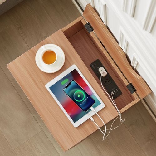 Bedside Table with Powerboard & USB Ports - Bunnings Australia
