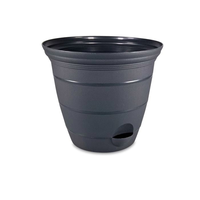 Eden 15cm Charcoal Roman Self Watering Planter - Charcoal 153mm