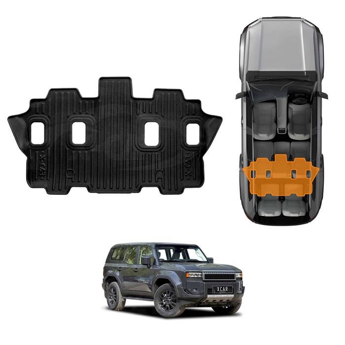 3D Third Row Seat Floor Mat for Toyota Prado 250 Series 7 Seater 2024-Onwards Mats Carpet Liner