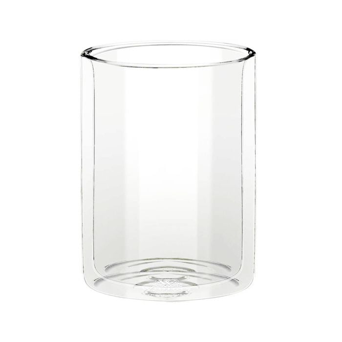 Wilmax England Thermo 250ml Straight Double Wall Glass Cup - Clear