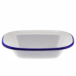 Falcon Oblong Pie Dish 16cm White & Blue
