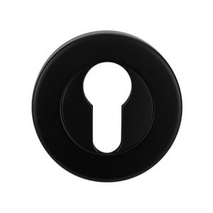 Lockwood 55mm Matt Black Round Euro Velocity Escutcheon