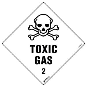 Pinnacle 270 x 270mm Poly Toxic Gas 2 Sign
