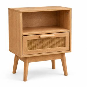 Naturlig Double Storage Bedside Table