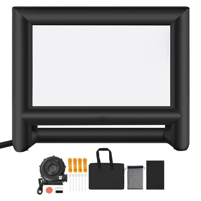 VEVOR 548cm Inflatable Movie Screen 600D with Portable Storage Bag for Outdoor Backyard