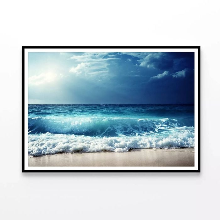Waves at Seychelles Beach  Print 100% Australian Made 120x90cm  (Poster)