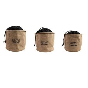 Avanti Hessian Vegetable Storage Bags - Set of 3