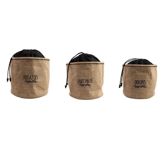 Avanti Hessian Vegetable Storage Bags - Set of 3