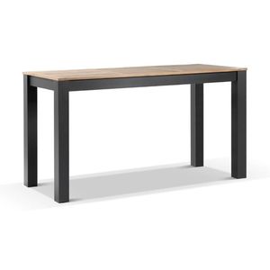 Balmoral Outdoor 2m Rectangle Teak Top Aluminium Bar Table Charcoal