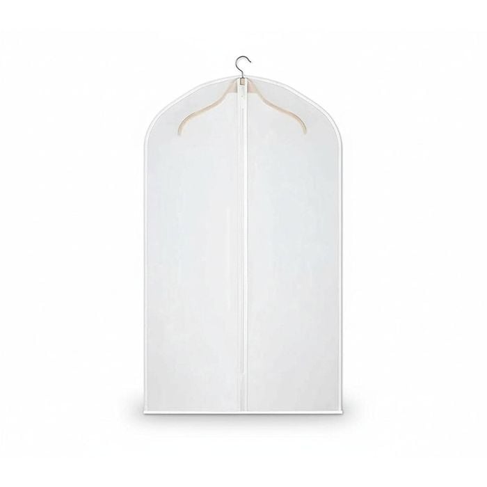 Pack of 10 Garment Bags Long, Clear Dust Bags, Closet Clothes Storage 60x140cm