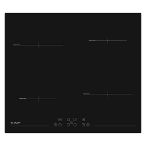 Sharp 60cm Black 4 Zone Induction Cooktop