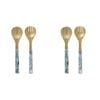 2x 2pc LVD Bamboo Servers Utensils 33x8cm - Soft Blue