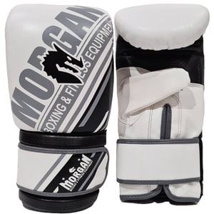 Morgan Aventus Leather Curved Bag Mitts [white/black X-large]