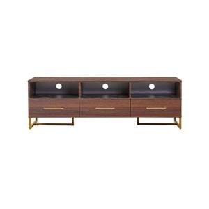 Shaan Walnut and Gold TV Unit