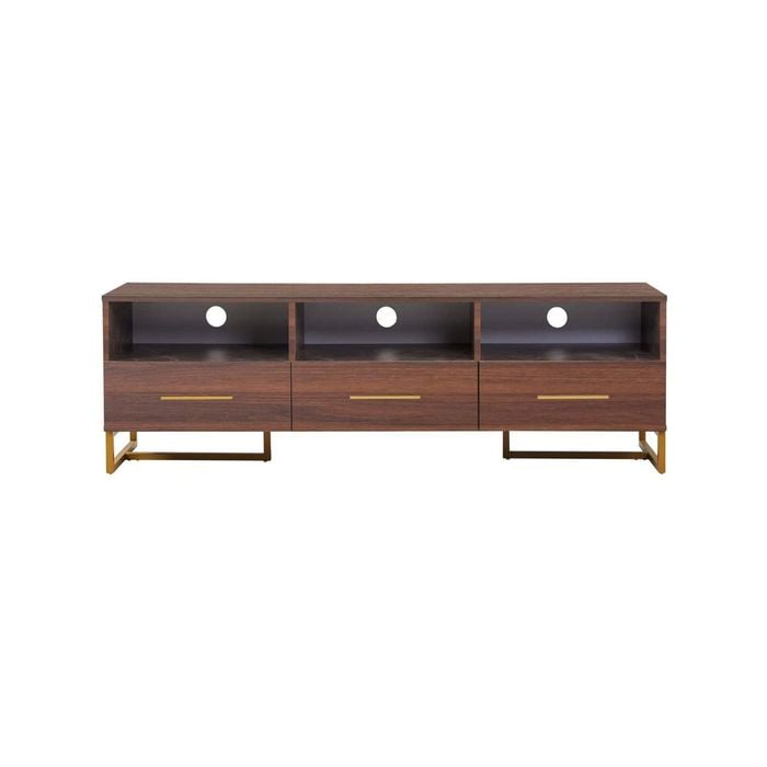 Shaan Walnut and Gold TV Unit