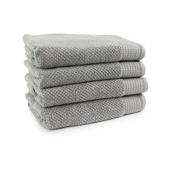 4pc Onkaparinga 69x140cm Avalon Bath Towel 550GSM Warm Silver