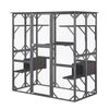 Costway Wooden Cat House Enclosure Cat Cage w/Weatherproof Asphalt Roof