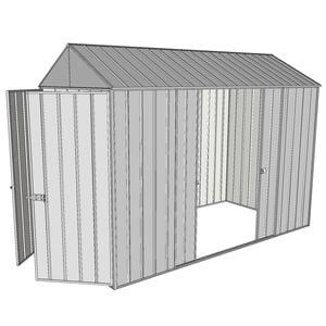 Build-a-Shed 1.5 x 3.0 x 2.3m Double Sliding Side Door Gable Shed - Zinc