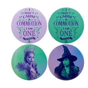 4pc Maxwell & Williams Wicked Themed Ceramic Coasters Set Multi Design 10cm