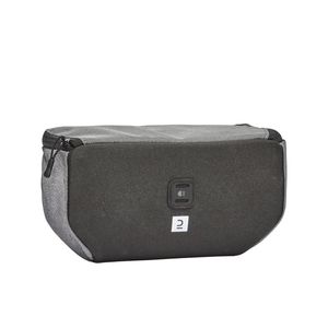 Decathlon - Kids' Front Bike Bag - Black/Grey - One Size
