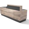 Modern Furniture CONROY 2.4M Reception Desk Left Panel - Warm Oak & Black
