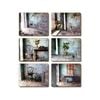 Cinnamon Cork Backed Coasters Set of 6 Blue Room