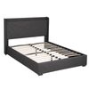 Artiss Queen Bed Frame Gas Lift Storage Bed with Charging Ports Charcoal Grey