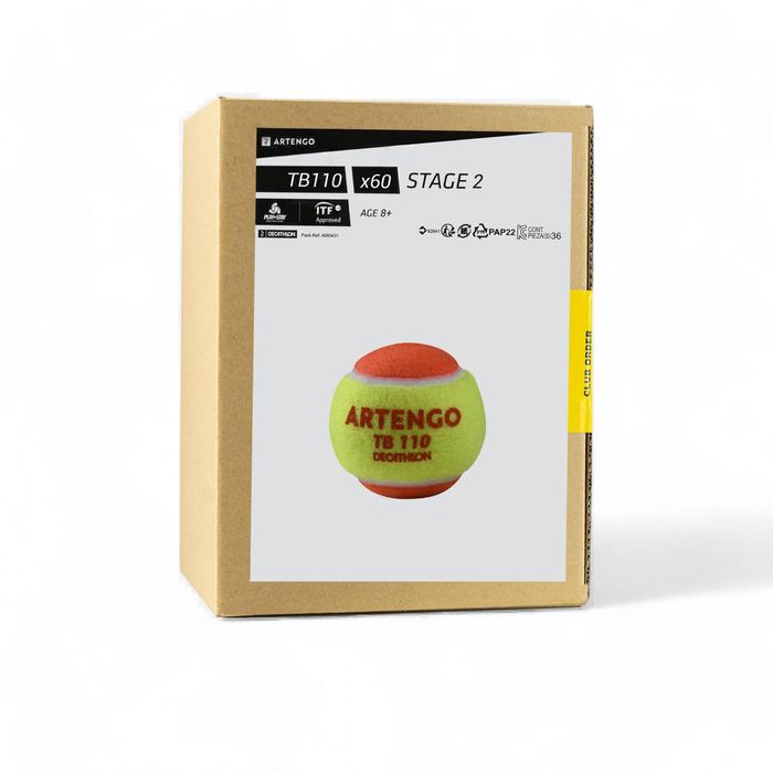 Decathlon - Tennis Balls Tb110 X 60 - Orange - One Size