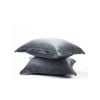Fur Velvet European Pillowcase Set - Charcoal