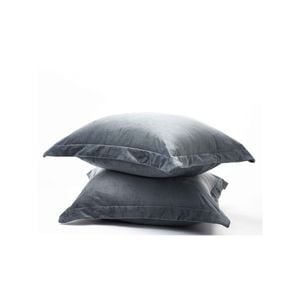 Fur Velvet European Pillowcase Set - Charcoal