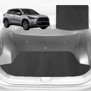 6D Diamond Car Boot Mat for Toyota Corolla Cross (XG10)2020-Current-Cargo Mat-Black-Outback GT