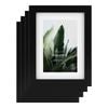 Cooper & Co. 6 x 8inch Mat to 4 x 6inch Set of 4 Black Premium Paradise Wooden Photo Frames