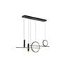 LED Chandelier linear pendant lighting, 50W Modern (Black)