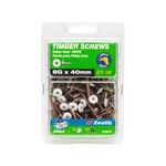 Zenith 8G x 40mm White Button Head Screw - 100 Pack