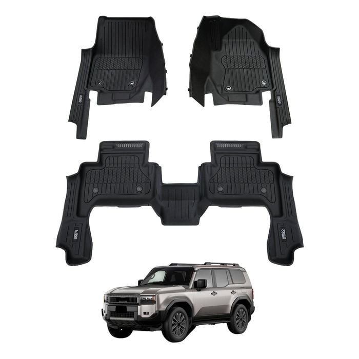 AUSGO 7D Injection Car Floor Mats for Toyota Land Cruiser Prado 250 2024-Onwards All-Weather Floor Liners