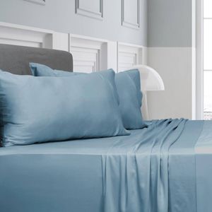 Algodon Bamboo Sheet Set - Denim - Queen