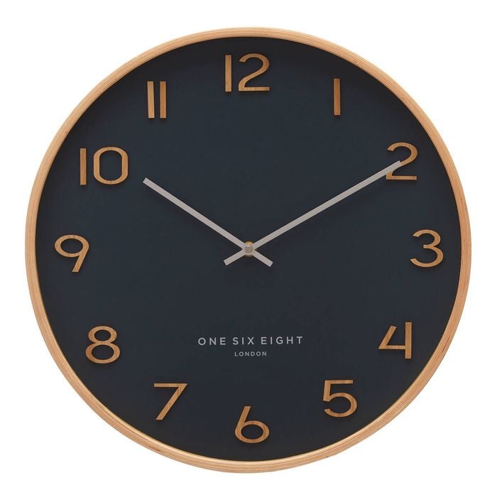 One Six Eight London Wallace Petrol Blue 41cm Silent Wall Clock