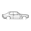 Holden LJ Torana 1974 Silhouette Metal Wall Art