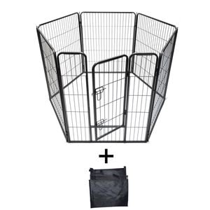 Yes4pets 6 Panels 100 Cm Heavy Duty Pet Dog Cat Puppy Rabbit Exercise Playpen Fence Extension With Cover