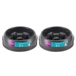 2PK Paws & Claws Slow Feeder Pet Dog Bowl 18.5x14x5cm